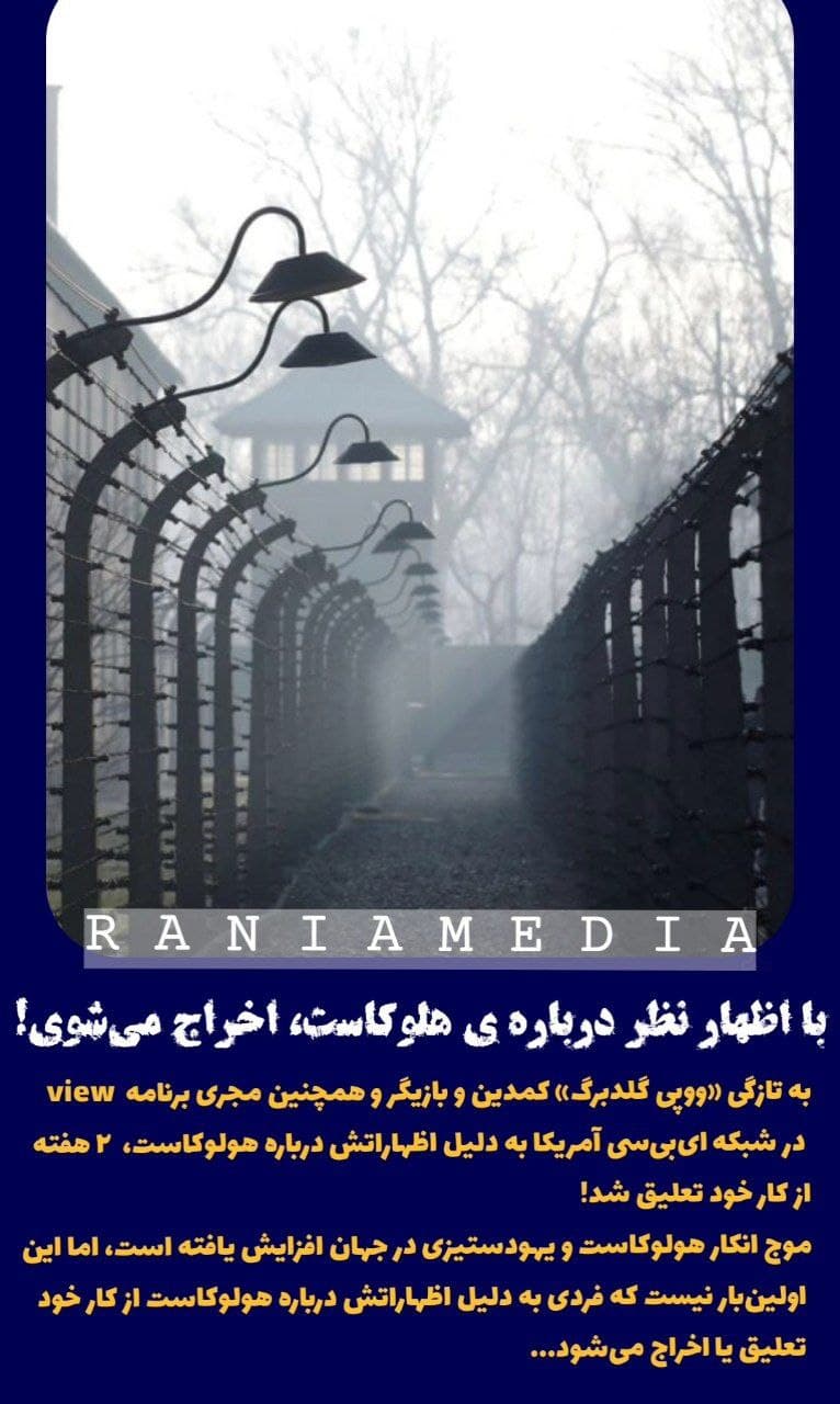 با اظهار نظر درباره ی هلوکاست، اخراج می‌شوی!